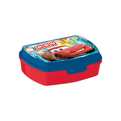 ALMACENESADAN 2043 Sandwichera Restangular Disney Cars; Producto de plástico; Libre BPA; Dimensiones Interiores 16,5x11,5x5,5 cm 
