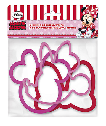 d1- Set 3 Cortadores galletas Disney Minnie Mouse