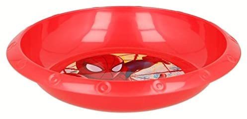 Altura 3 cm ALMACENESADAN 2618; Pack 6 Cuencos Reutilizables Spiderman; Ideal para Fiestas y cumpleaños; Producto de plástico; Libre BPA; diametro 16,7 cm 