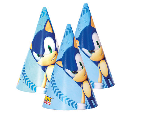 a- Pack 6 sombreros Sonic