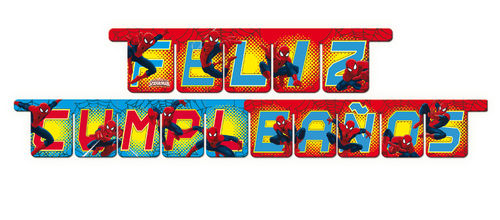 c- Guirnalda Feliz Cumpleaños Spiderman