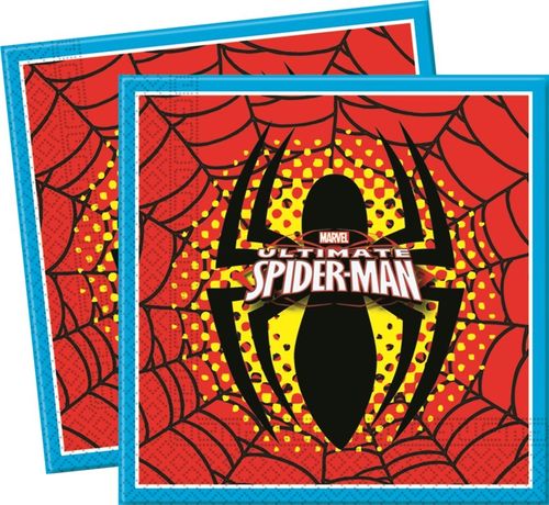 b- Pack 20 servilletas marvel spiderman
