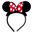 c- Pack 4 diademas orejitas Minnie mouse