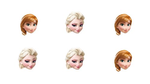 c- paquete de 6 caretas Disney Frozen
