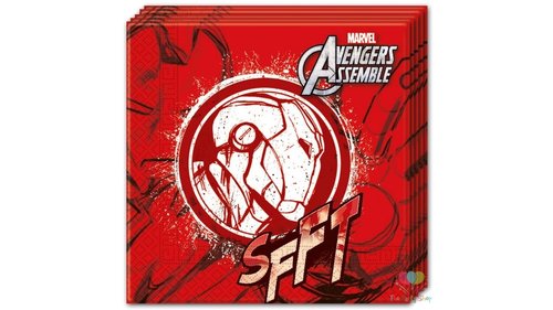 b- Pack 20 servilletas de papel Avengers - Iron man