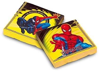 b- Pack 20 servilletas spiderman amarillas