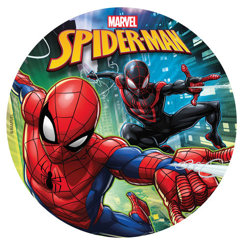 Disco oblea para tarta 20cm Spiderman