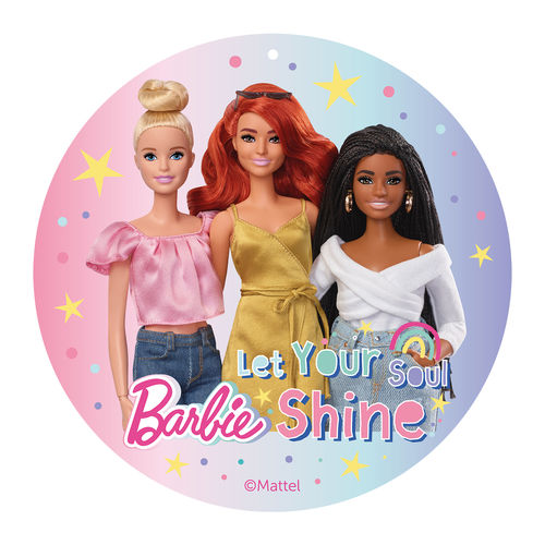 Disco oblea para tarta 20cm Barbie