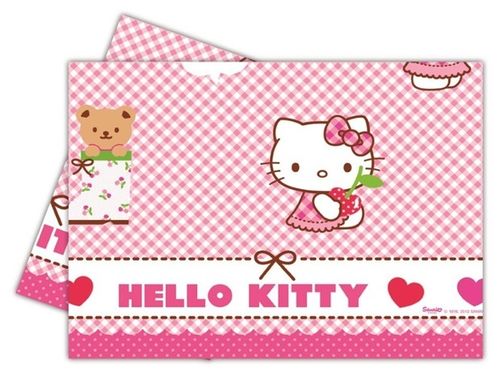 b- Mantel fiesta Hello Kitty heart 120x180 cm